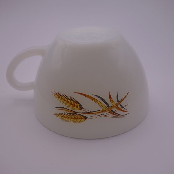 Anchor Hocking Fire King Dinnerware Made in USA Wheat Pattern Milk White Tea Cup - Picture 5 of 12